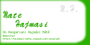 mate hajmasi business card