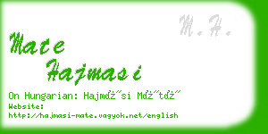 mate hajmasi business card